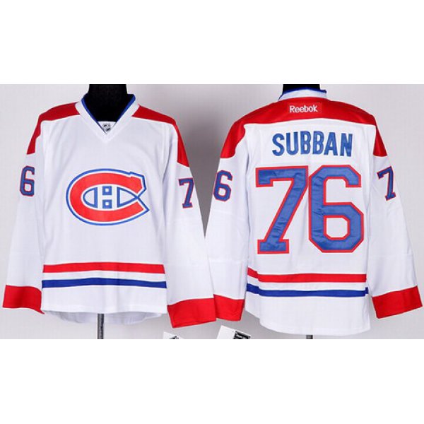 Montreal Canadiens #76 P.K. Subban White Jersey