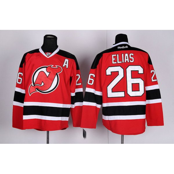 New Jersey Devils #26 Patrik Elias Red With Black Jersey