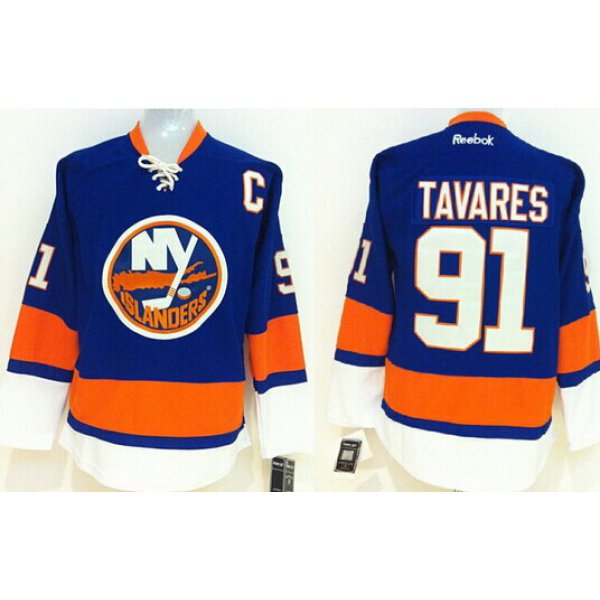 New York Islanders #91 John Tavares Light Blue Jersey