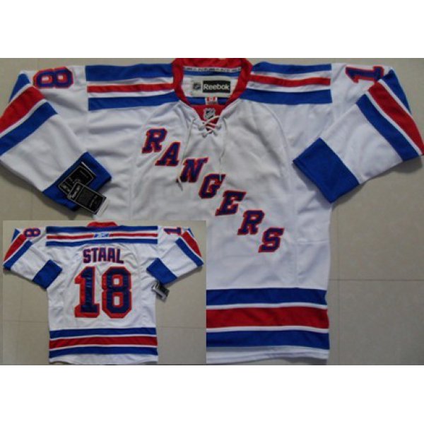 New York Rangers #18 Marc Staal White Jersey