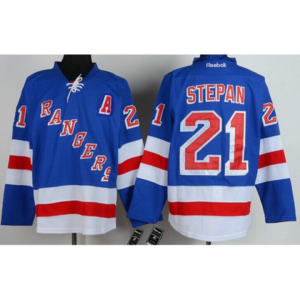 New York Rangers #21 Derek Stepan Light Blue Jersey