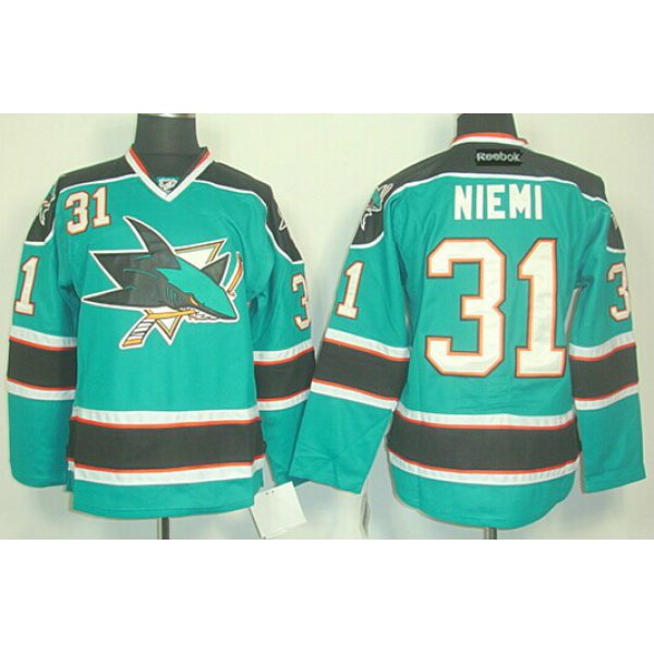 San Jose Sharks #31 Antti Niemi Blue Jersey