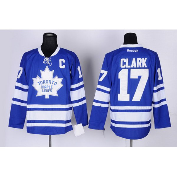 Toronto Maple Leafs #17 Wendel Clark Blue Third Jersey