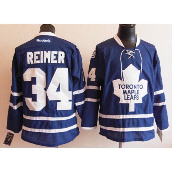 Toronto Maple Leafs #34 James Reimer Blue Jersey