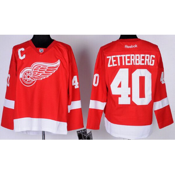 Detroit Red Wings #40 Henrik Zetterberg Red Jersey