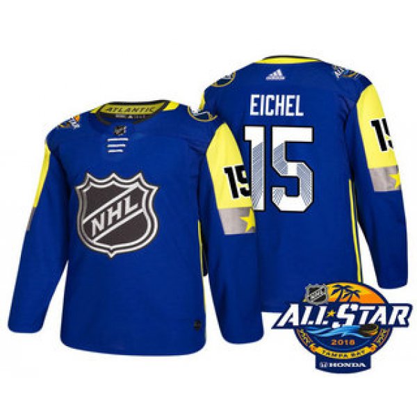 Men's Buffalo Sabres #15 Jack Eichel Blue 2018 NHL All-Star Stitched Ice Hockey Jersey