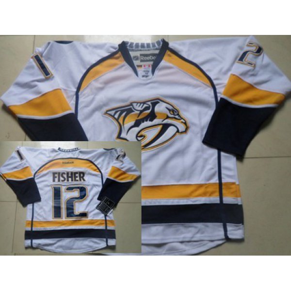 Nashville Predators #12 Mike Fisher White Jersey