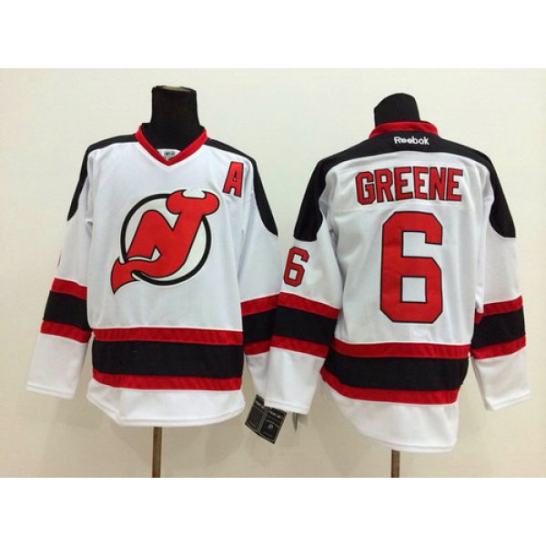 New Jersey Devils #6 Andy Greene White Jersey