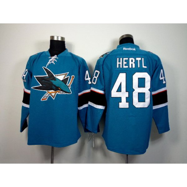 San Jose Sharks #48 Tomas Hertl 2014 Blue Jersey