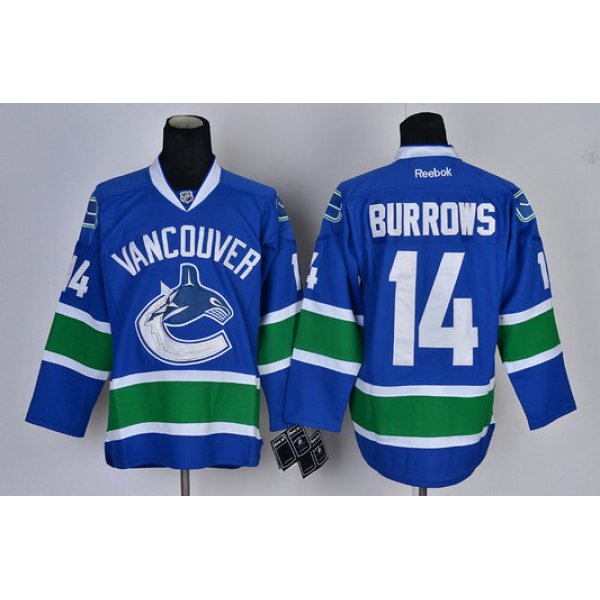 Vancouver Canucks #14 Alexandre Burrows Blue Jersey