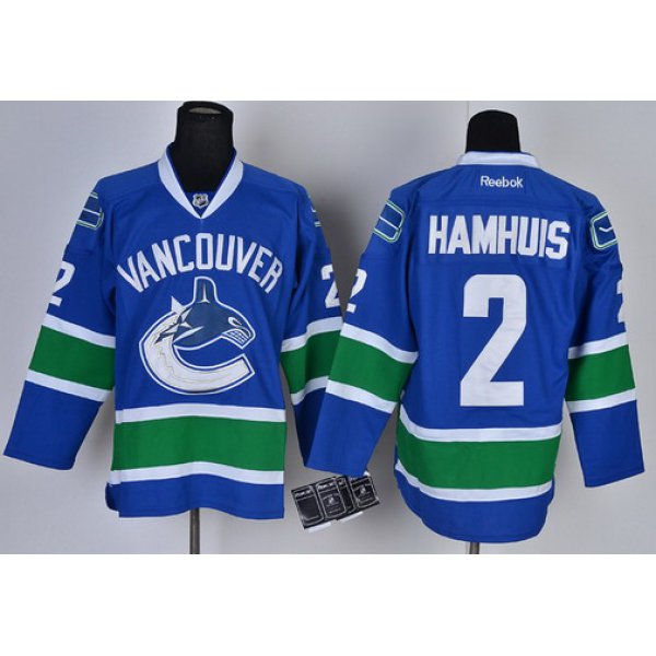 Vancouver Canucks #2 Dan Hamhuis Blue Jersey