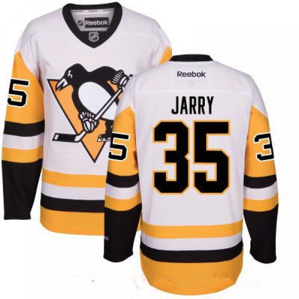 Men's Pittsburgh Penguins #35 Tristan Jarry White Third Stitched NHL Reebok Hockey Jersey