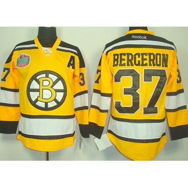 Boston Bruins #37 Patrice Bergeron Yellow Jersey