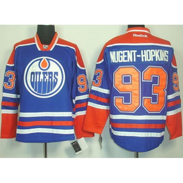 Edmonton Oilers #93 Ryan Nugent-Hopkins Royal Blue Jersey
