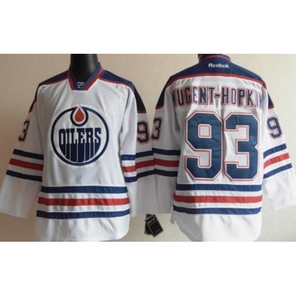 Edmonton Oilers #93 Ryan Nugent-Hopkins White Jersey
