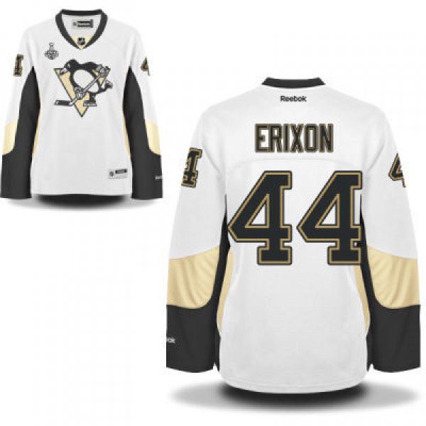 Women's Pittsburgh Penguins #44 Tim Erixon White Road 2017 Stanley Cup NHL Finals Patch Jersey