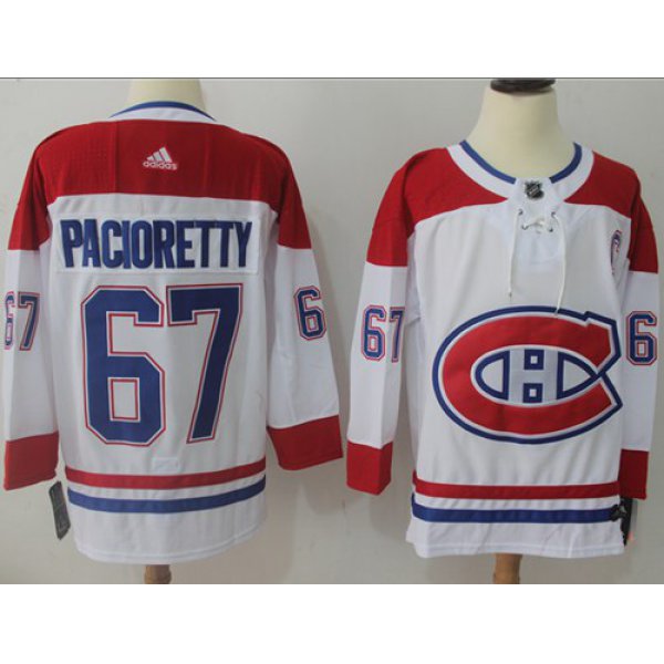 Adidas Canadiens #67 Max Pacioretty White Road Authentic Stitched NHL Jersey