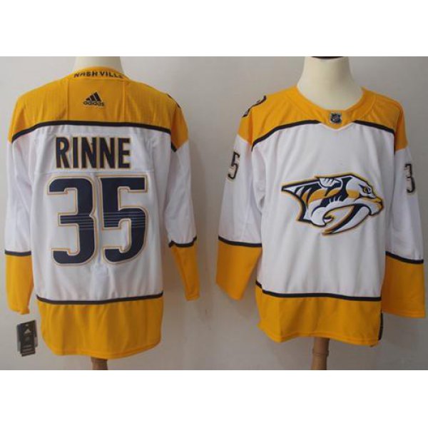 Adidas Predators #35 Pekka Rinne White Road Authentic Stitched NHL Jersey