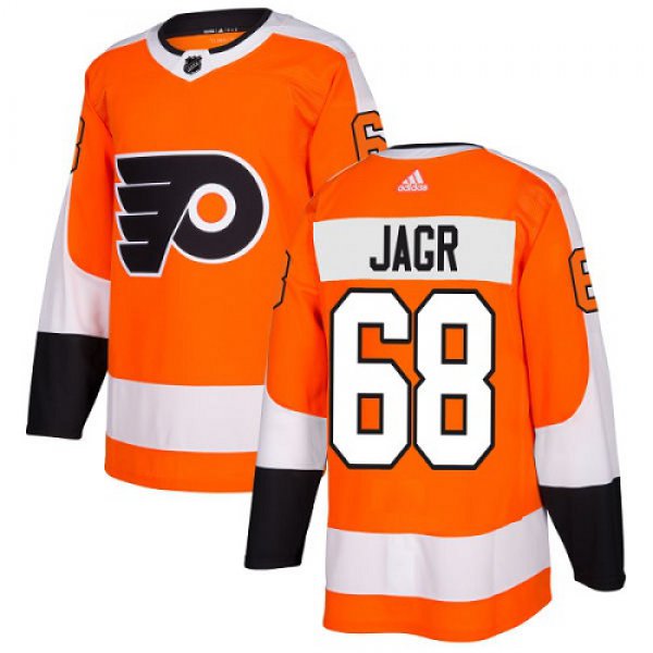 Adidas Philadelphia Flyers #68 Jaromir Jagr Orange Home Authentic Stitched NHL Jersey