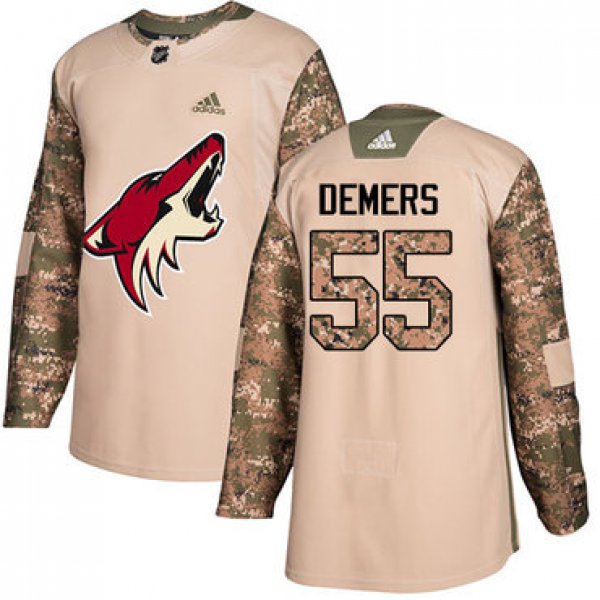 Adidas Coyotes #55 Jason Demers Camo Authentic 2017 Veterans Day Stitched NHL Jersey