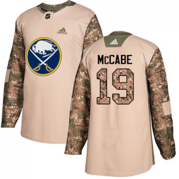 Adidas Sabres #19 Jake McCabe Camo Authentic 2017 Veterans Day Stitched NHL Jersey