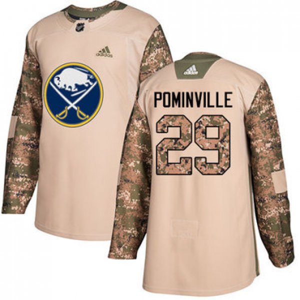 Adidas Sabres #29 Jason Pominville Camo Authentic 2017 Veterans Day Stitched NHL Jersey