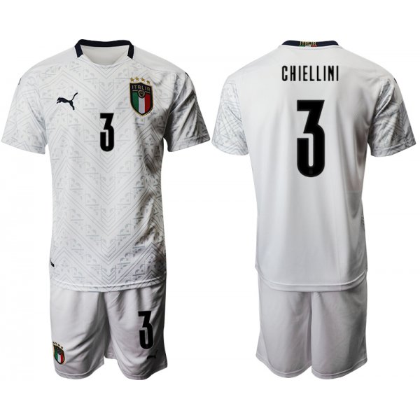 2021 Men Italy away 3 white soccer jerseys