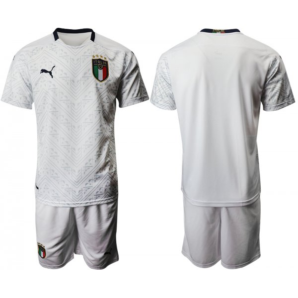 2021 Men Italy away blank white soccer jerseys