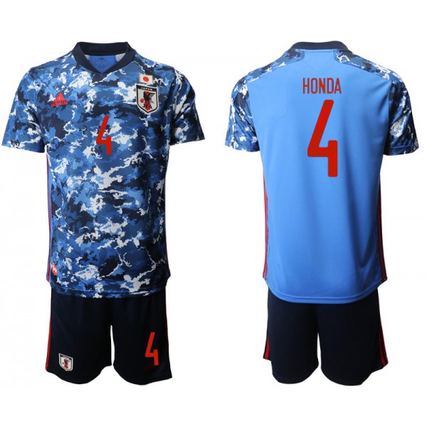 Men 2020-2021 Season National team Japan home blue 4 Soccer Jersey