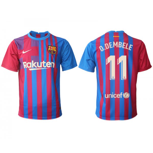 Men 2021-2022 Club Barcelona home aaa version red 11 Nike Soccer Jerseys