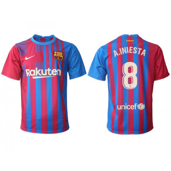 Men 2021-2022 Club Barcelona home aaa version red 8 Nike Soccer Jerseys1