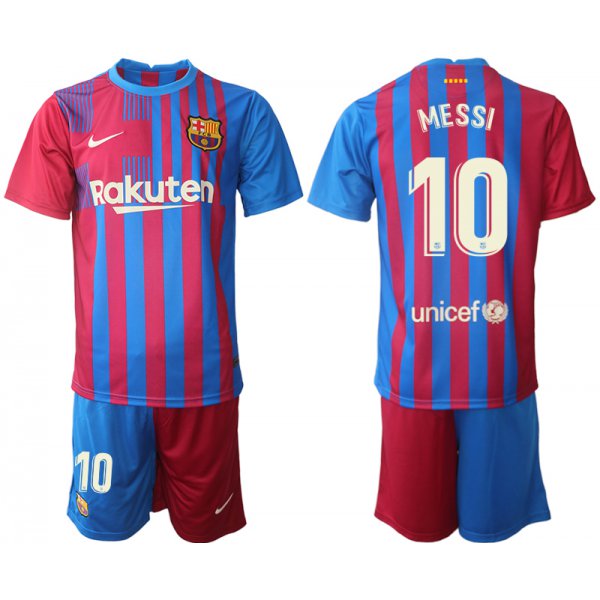 Men 2021-2022 Club Barcelona home red 10 Nike Soccer Jersey