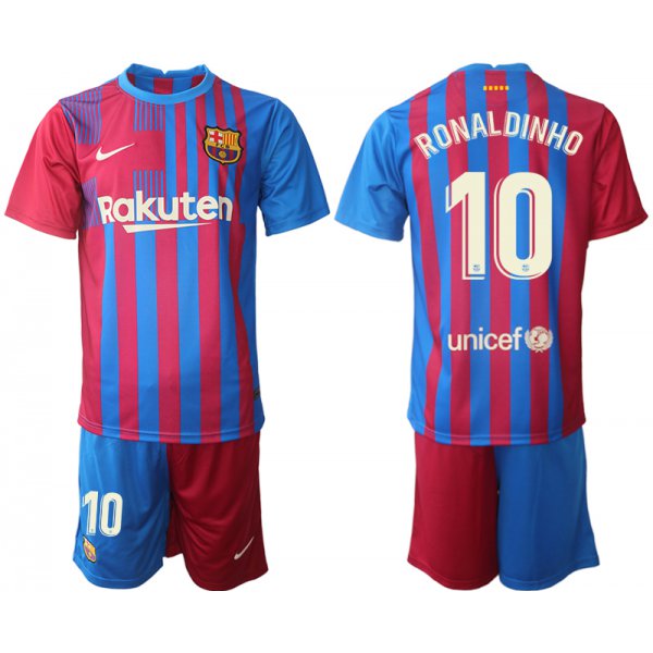 Men 2021-2022 Club Barcelona home red 10 Nike Soccer Jerseys