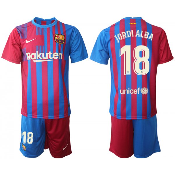 Men 2021-2022 Club Barcelona home red 18 Nike Soccer Jerseys