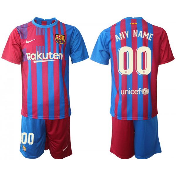 Men 2021-2022 Club Barcelona home red customized Nike Soccer Jerseys