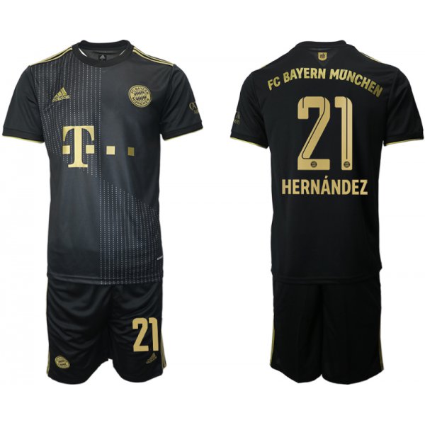 Men 2021-2022 Club Bayern Munich away black 21 Adidas Soccer Jersey