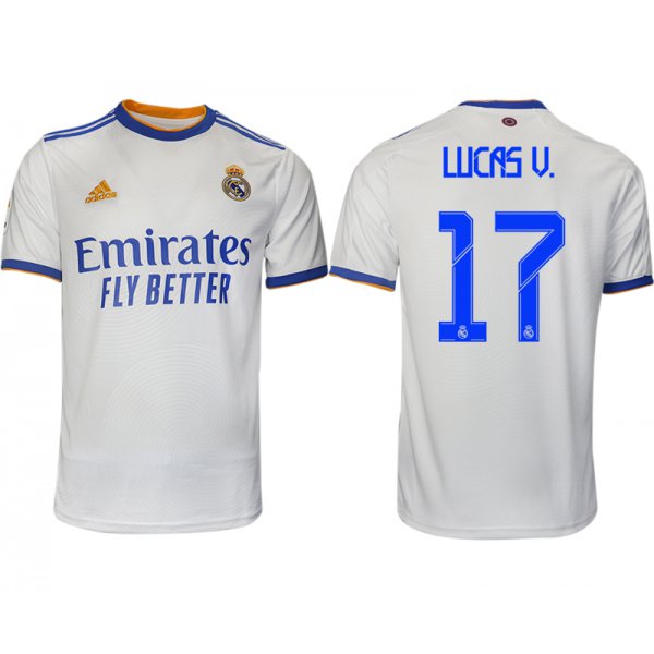 Men 2021-2022 Club Real Madrid home aaa version white 17 Soccer Jerseys