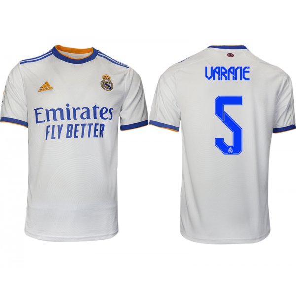 Men 2021-2022 Club Real Madrid home aaa version white 5 Soccer Jerseys