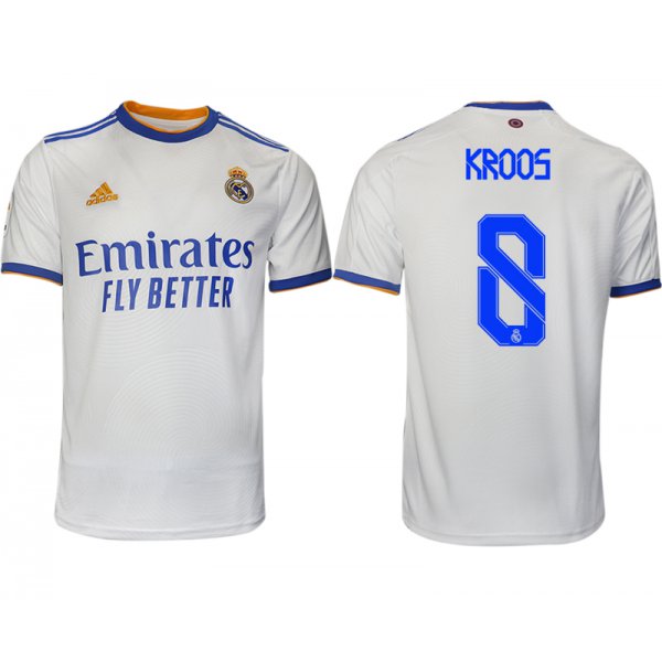 Men 2021-2022 Club Real Madrid home aaa version white 8 Soccer Jerseys