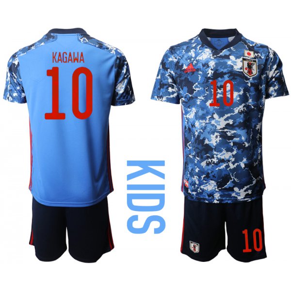 Youth 2020-2021 Season National team Japan home blue 10 Soccer Jersey