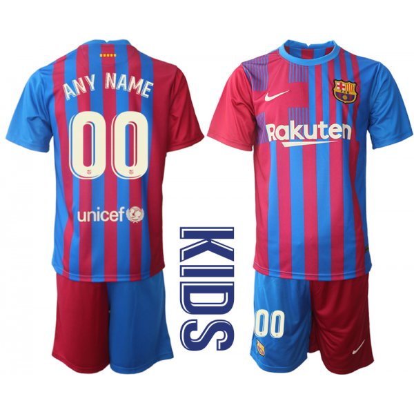 Youth 2021-2022 Club Barcelona home red customized Nike Soccer Jerseys