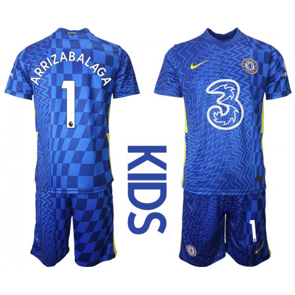 Youth 2021-2022 Club Chelsea FC home blue 1 Nike Soccer Jerseys