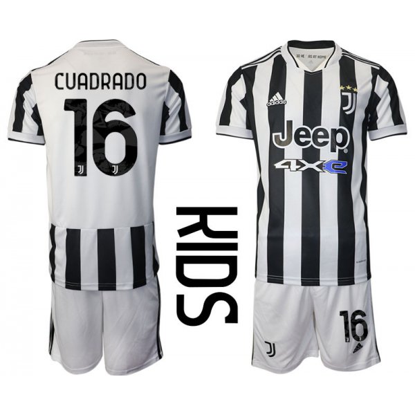 Youth 2021-2022 Club Juventus home white 16 Adidas Soccer Jersey
