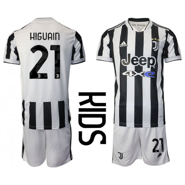 Youth 2021-2022 Club Juventus home white 21 Adidas Soccer Jersey