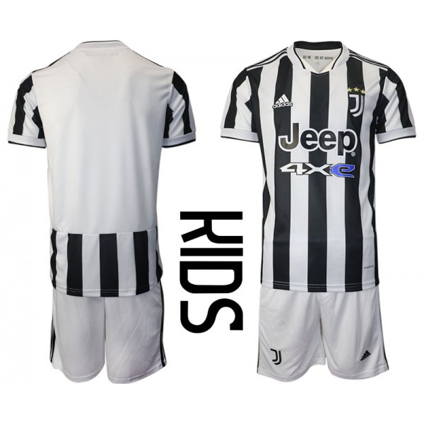 Youth 2021-2022 Club Juventus home white blank Adidas Soccer Jersey