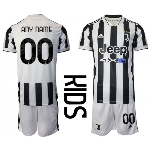 Youth 2021-2022 Club Juventus home white customized Adidas Soccer Jersey