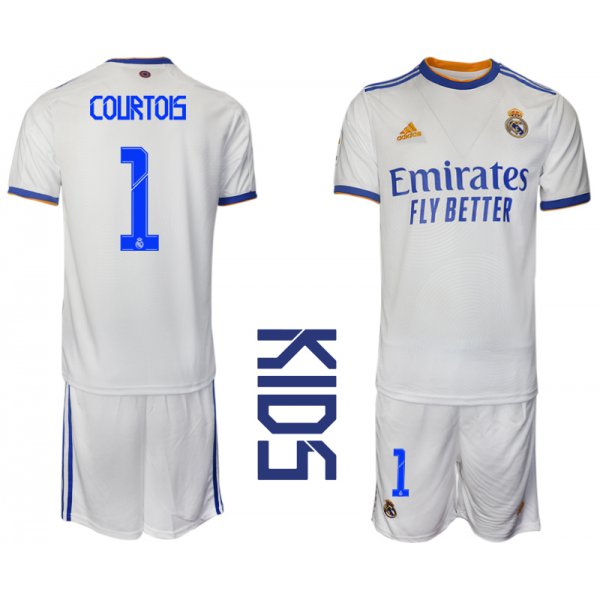 Youth 2021-2022 Club Real Madrid home white 1 Soccer Jerseys1