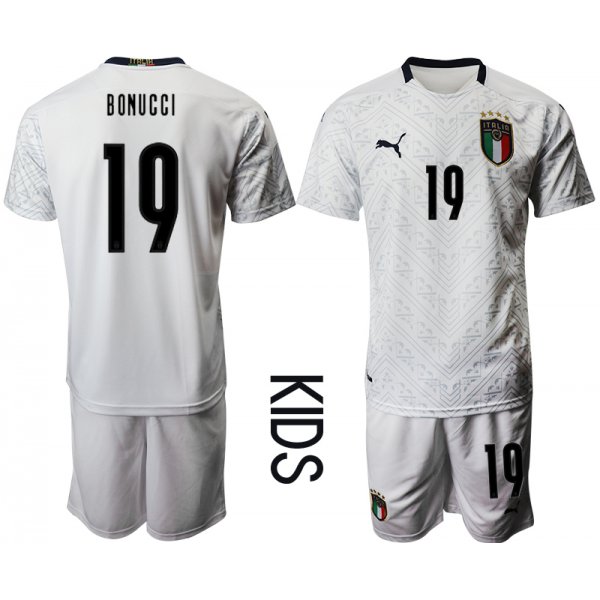 Youth 2021 European Cup Italy away white 19 Soccer Jersey