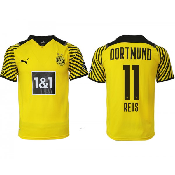 Men 2021-2022 Club Borussia Dortmund home yellow aaa version 11 Soccer Jersey