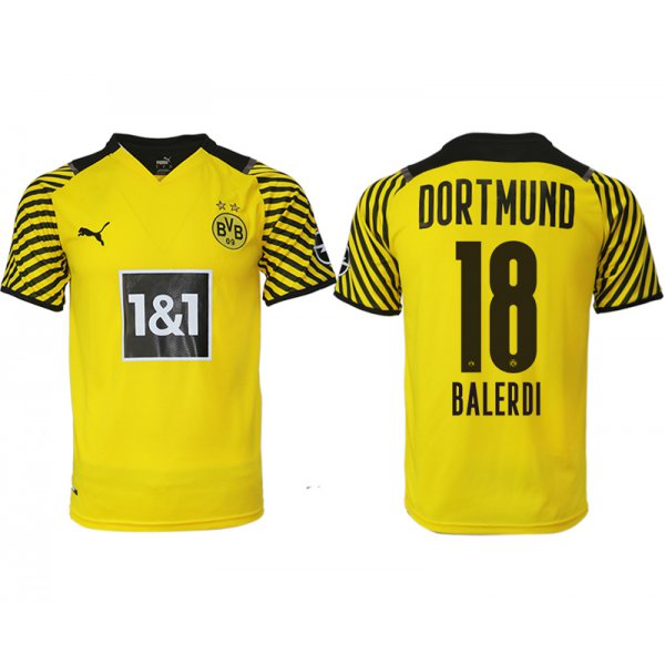 Men 2021-2022 Club Borussia Dortmund home yellow aaa version 18 Soccer Jersey